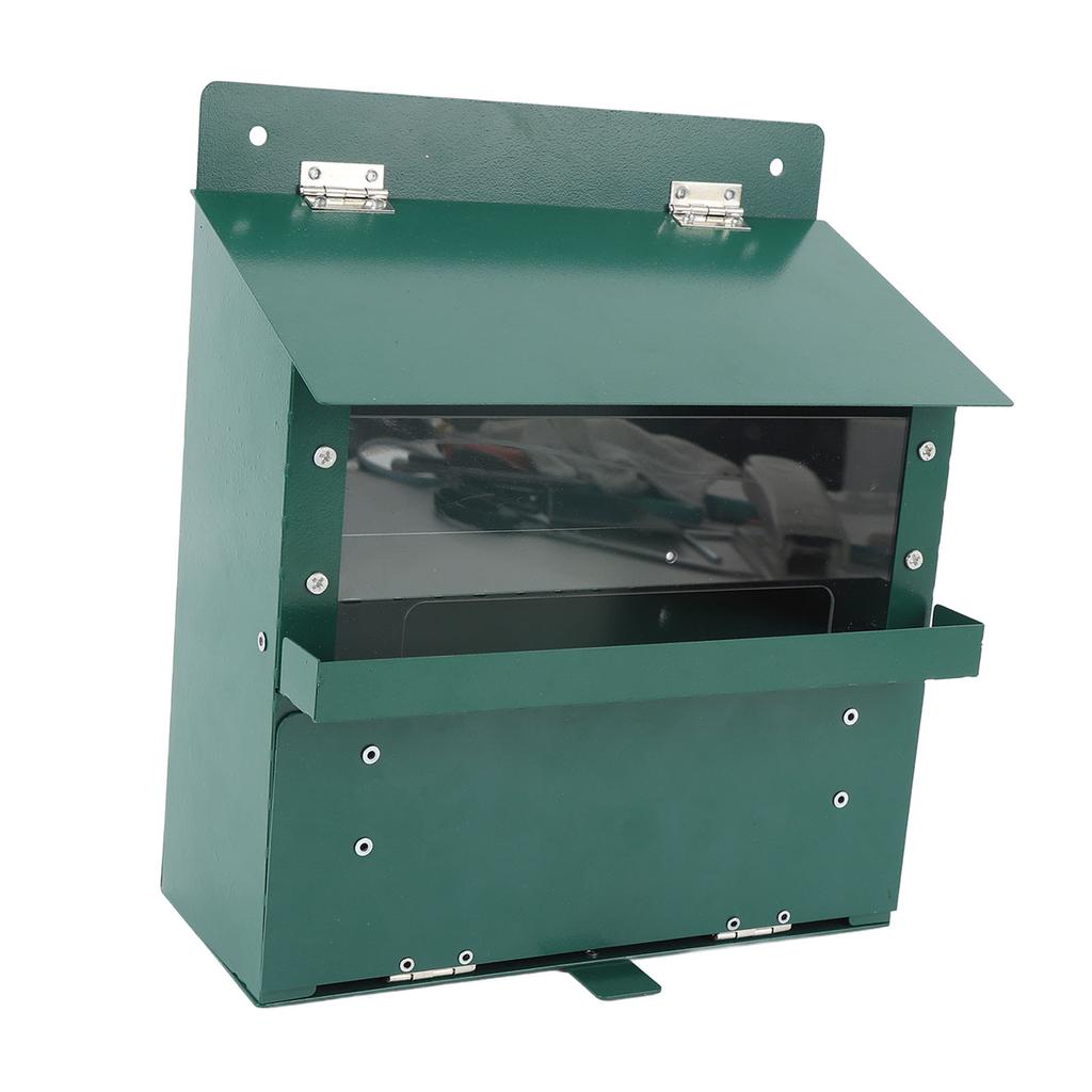 Metall Eichhörnchen Futterspender mit transparenter Acrylplatte Haustier Picknicktisch Montierte Futterbox für Außengarten