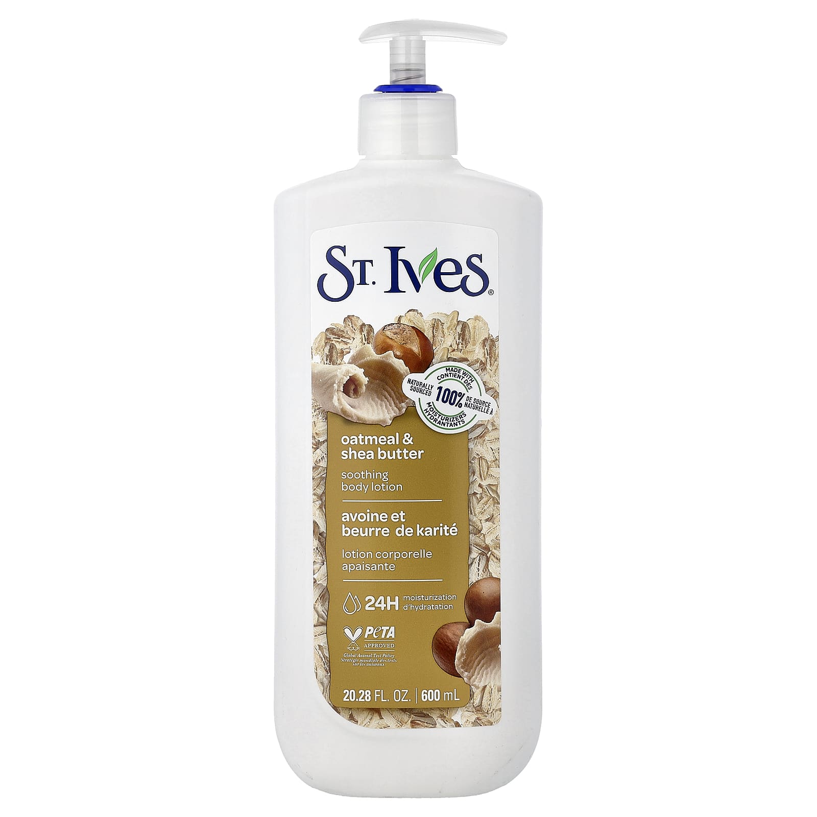 St. Ives, Soothing Body Lotion, Oatmeal & Shea Butter, 600ml (20.28 fl oz)