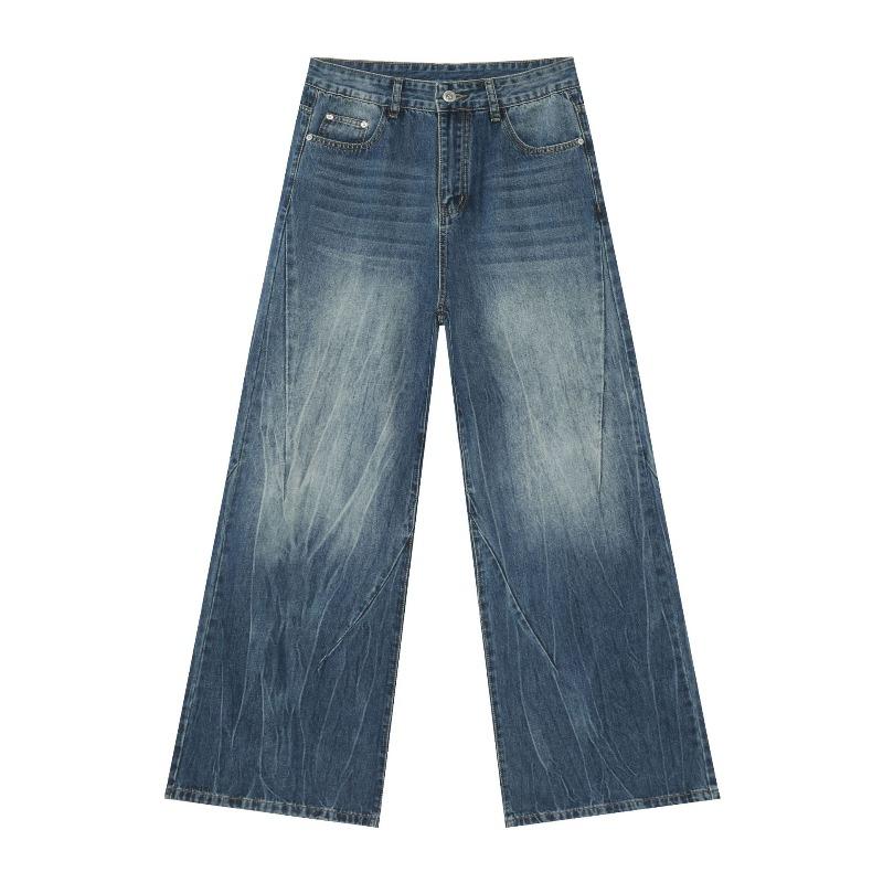 Retro Jeans Men's Loose Straight Wide-leg Pants