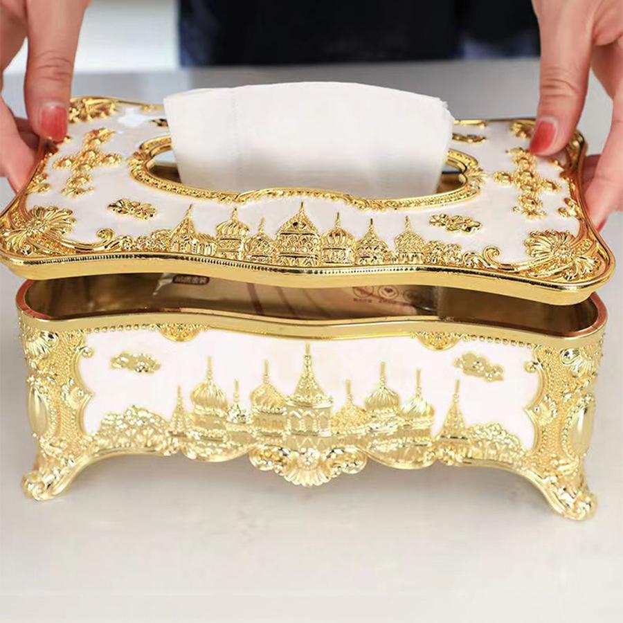 1PC European Style Tissue Box, Home Kitchen, Living Room, Bedroom, Restaurant, Bar, Hotel Napkin Extraction Box, Plastic Box