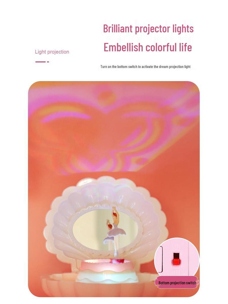 Little Girl Princess Ballet Music Box - Rotating Crystal Ball Birthday Gift for Children