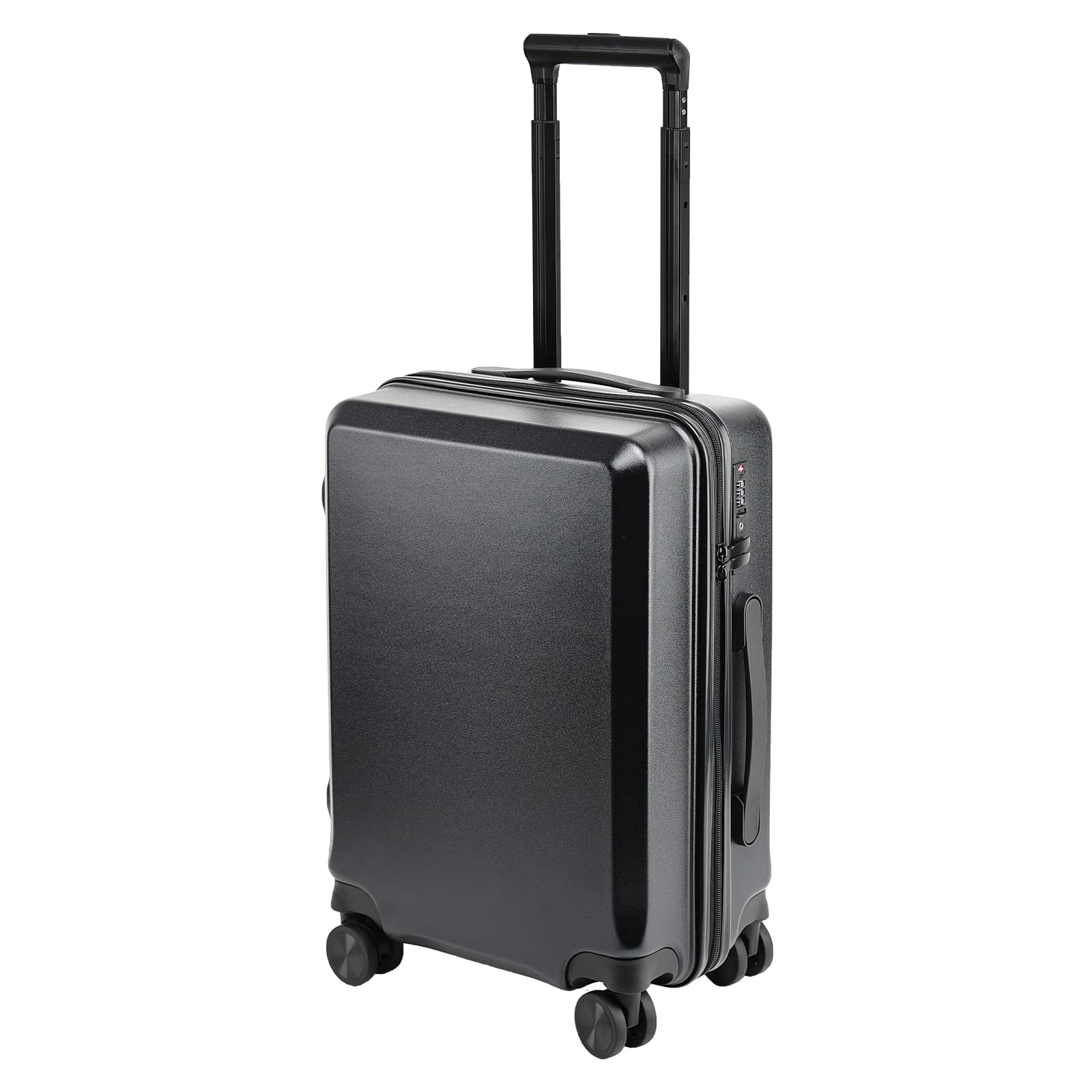 

Zipper Double TSA Business Ultra 8 S [Tabitora] Suitcase, Carry-on, Frame, Casters, Lock, Travel, Trip, Lightweight, Wheels, Black, чорний
