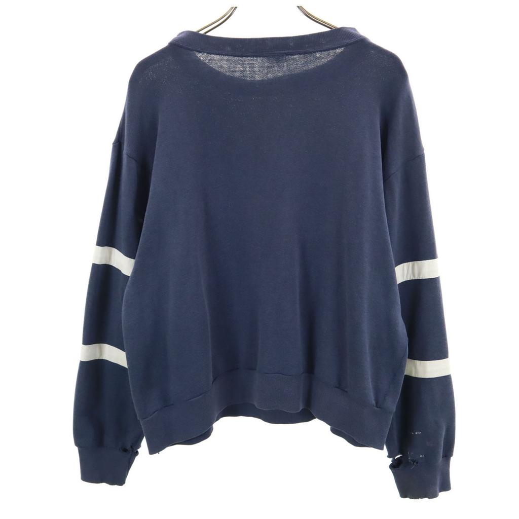 Champion 80s Vintage Tricot Tag Mid-term Long sleeve sweat L Two tags Men's Used