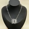 Collana con Ciondolo Lucchetto Metallico Esagerato Collana da Vacanza Anello Orecchino Spilla Per Donna Collana a Catena per Maglione Accessori Regali