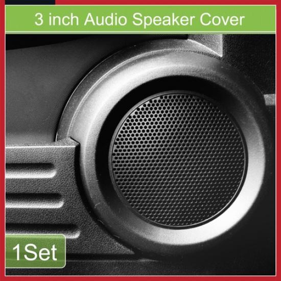Set3" Car Speaker Grill Cover Mesh Round Subwoofer Guard w/ Screws Black