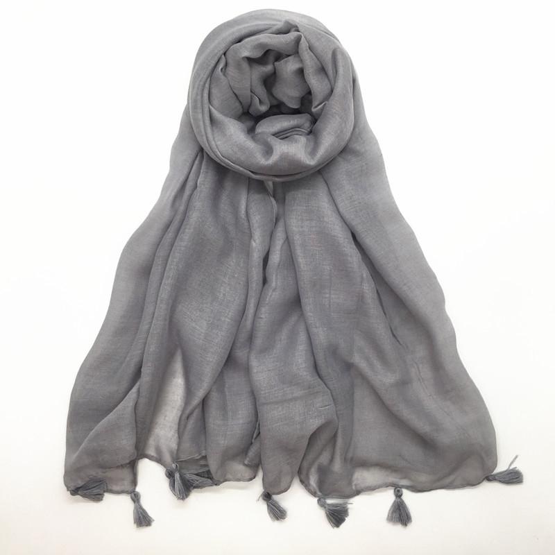 Solid Voile Women Scarf New Summer Girls Tassels Sunscreen Thin Scarves Soft Shawl Foulard Viscose Spring Lady Wrap Shawls