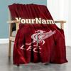 Liverpool Personalized Name Blanket Gift Customizable Blanket Ultra-Soft Perfect for Bedding Chair Couch Home Decor Ideal for All Seasons