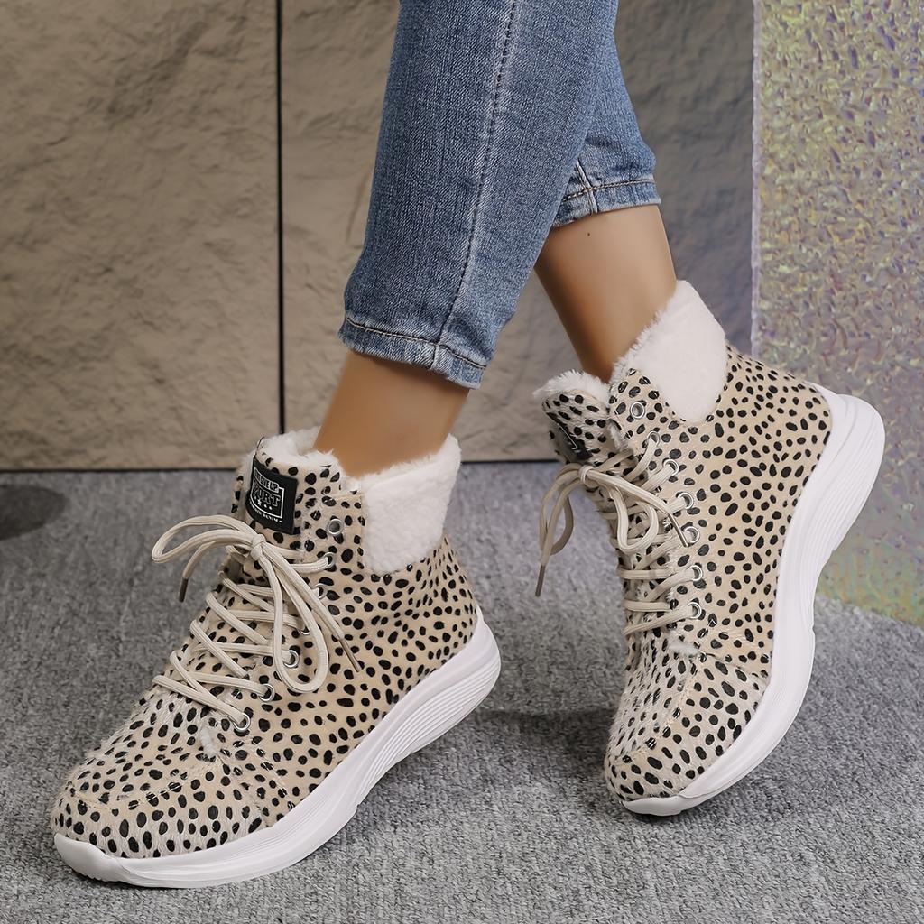 Plus Size Fall/Winter 2025 Booties Women's Round Toe Lace-up Muffin-sole Boots Casual Style Women's Boots