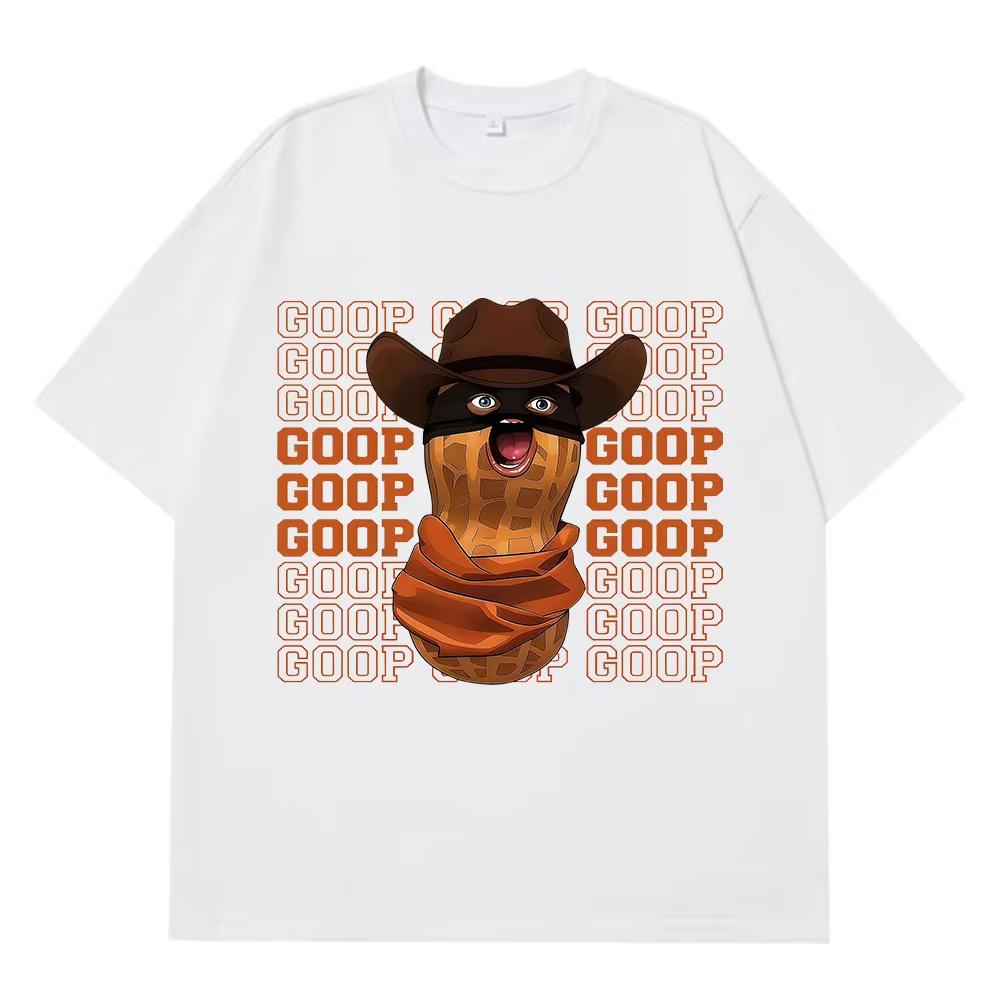 The Burnt Peanut Funny Meme Graphic Tee-shirt Men Women Harajuku T-shirt Summer Hip-hop Loose T-shirts