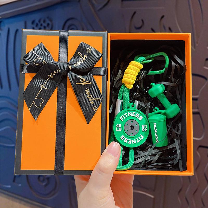 High-Grade Mini Fitness Equipment Keychain Charms & Ornaments