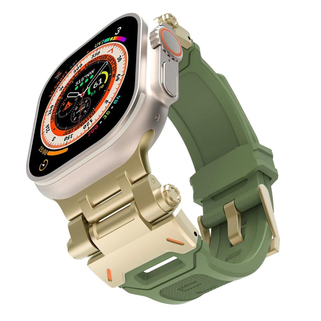 TPU Sports Rubber Band For Apple Watch Ultra 2 49mm 45mm 44mm 42mm Soft Silicone Strap For iWatch Series 9 8 7 6 5 4 se Bracelet