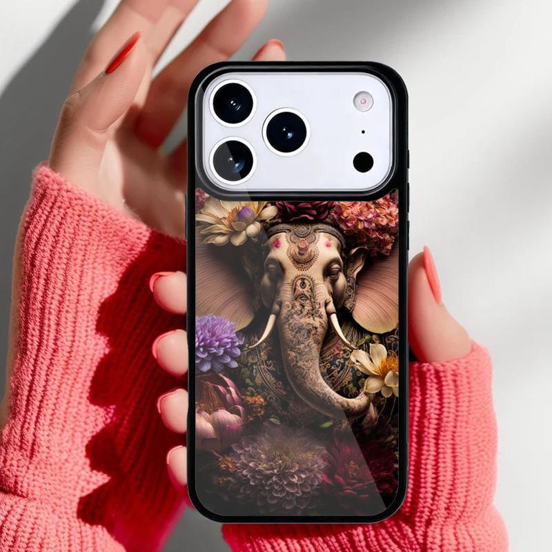 Ganesh Elephant God Phone Case for iPhone 17 16 15 14 13 Pro Max Back Cover for 12 11 Pro Coque