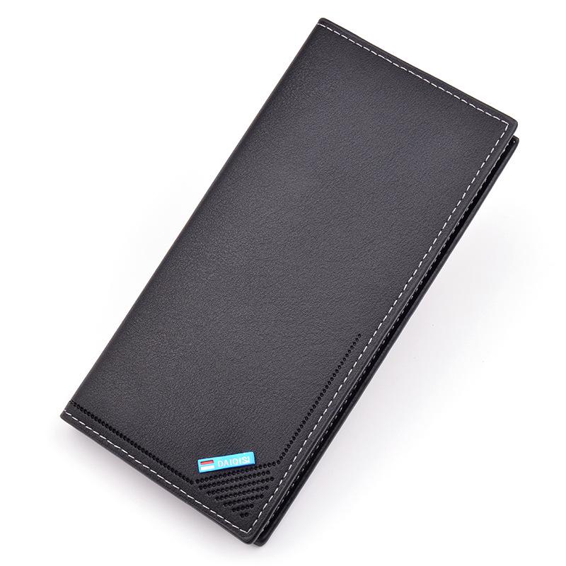 Men’s Long Wallet: Sleek, Youthful Design, Soft Texture, Multi-Card Slots, Large Capacity.