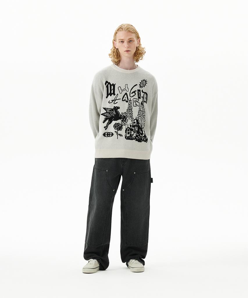 MAHAGRID Fantasia Knit Sweater Ivory(Mg2Dfmk623A)