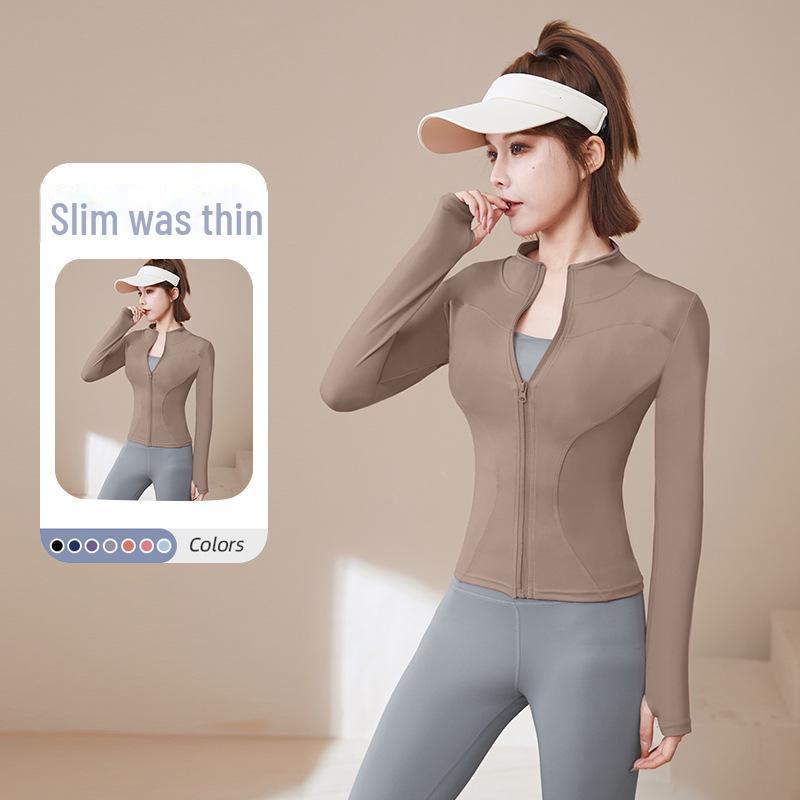 Women's Stand Collar Quick-Dry Sports Jacket - Spring/Autumn Fitness & Casual Running/Yoga Wear