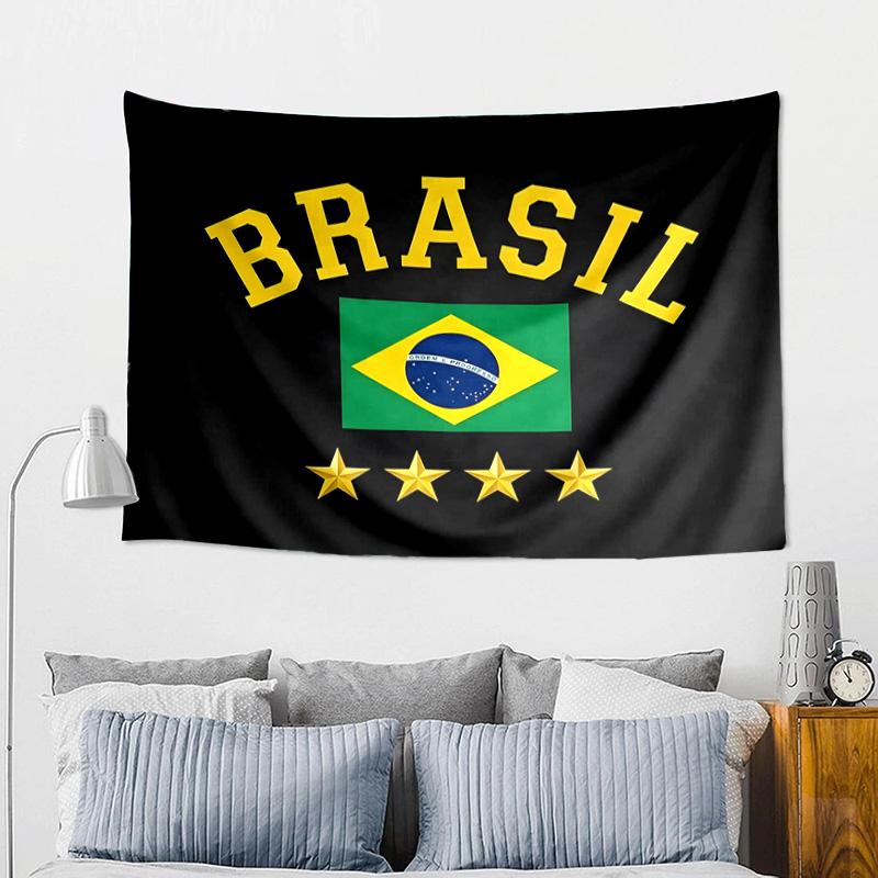 Brazil Printed Tapestry, Wall Hanging,Livingroom, dormitory, Large Wall Decor, Fabric Decor Fan Birthday Gifts