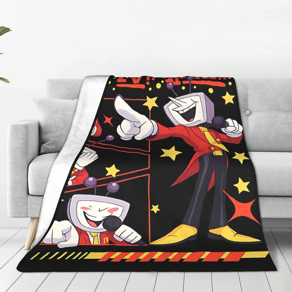 Tenna Gra Deltarune To Czas na TV Mem Koc do Rzucania na Kanapę Miękki Puszysty Pluszowy Koc Wielu Rozmiarów Narzuty na Łóżko na Wszystkie Pory Roku