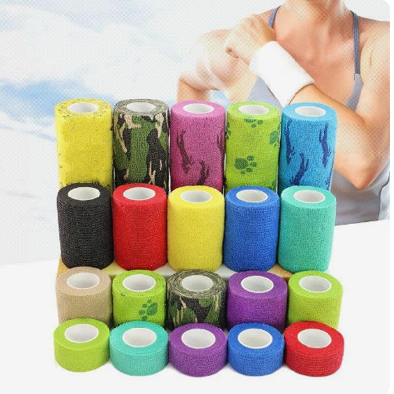 4pcs/set Self-Adhesive Elastic Bandage First Aid for Finger Joint Knee First Aid Kit Pet Tape Wrap Sports Tape First Aid Tool