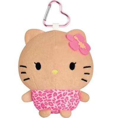 Bolsa de Pelúcia Sanrio Hello Kitty Estampa de Leopardo Kitty/Bronzeado