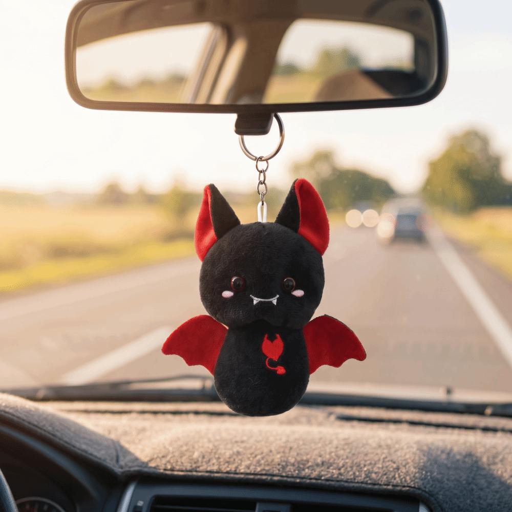 Durable Soft Halloween Bag Pendant PP Cotton Stuffed Toy Funny Bat Plush Keychain Commute