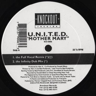 12inch Record U.N.I.T.E.D. - Mother Mary KO0006 KNOCKOUT 1993 US Dance & Electronica Used