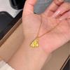 Guofeng Samt Jinshan Punkt Diamant Halskette Berggipfel Anhänger Damen Premium Gefühl Schlüsselbein Kette