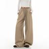 ICH MODE Women's Retro Plaid Patchwork Casual Pants