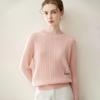 Women's 100% Pure Cashmere Round Neck Cable Knit Sweater for Autumn/Winter