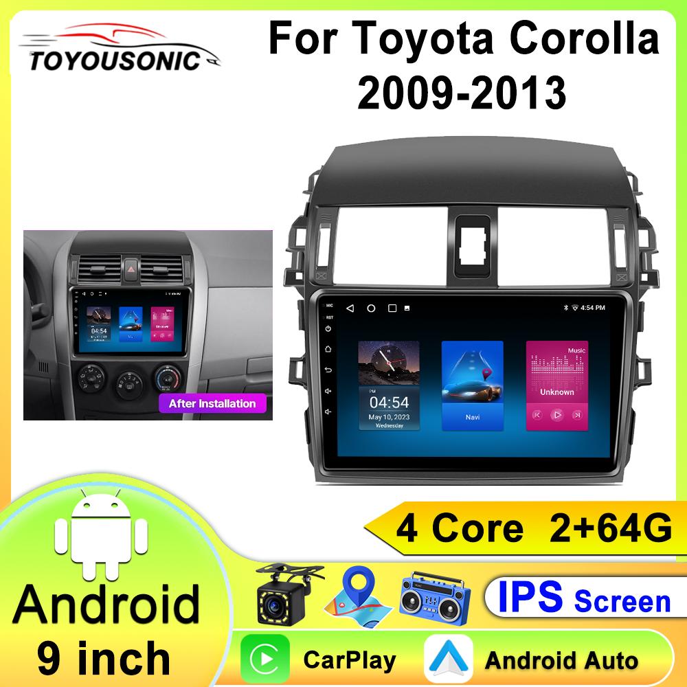 

Android 13 Carplay Auto для Toyota Corolla E140/150 2007 2008 2009 2010 2011 2012 2013 Автомобильный радиоприемник, мультимедийный плеер, GPS-стерео 4 core 2GB+32GB carplay