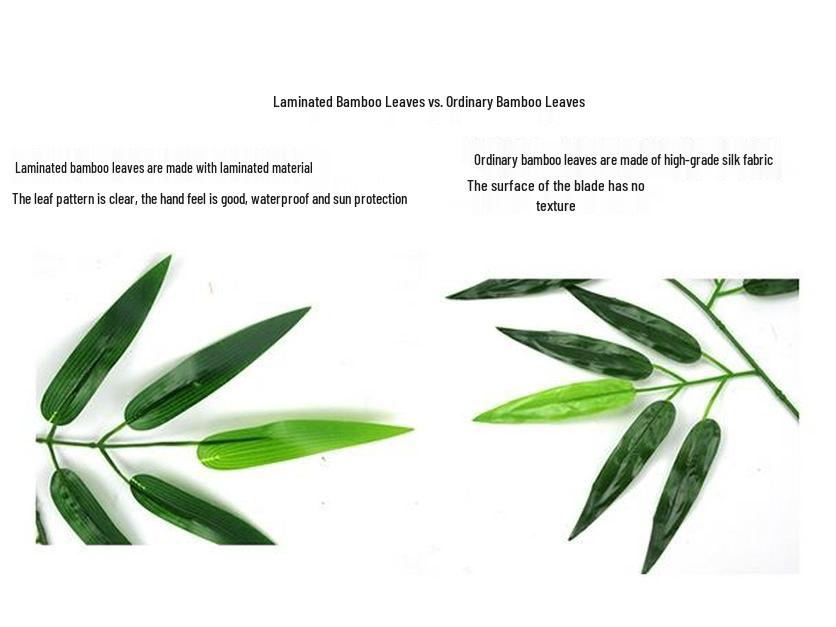 Bamboo Indoor Screen: Dense Green Fake Bamboo Leaves for Plant Landscaping
