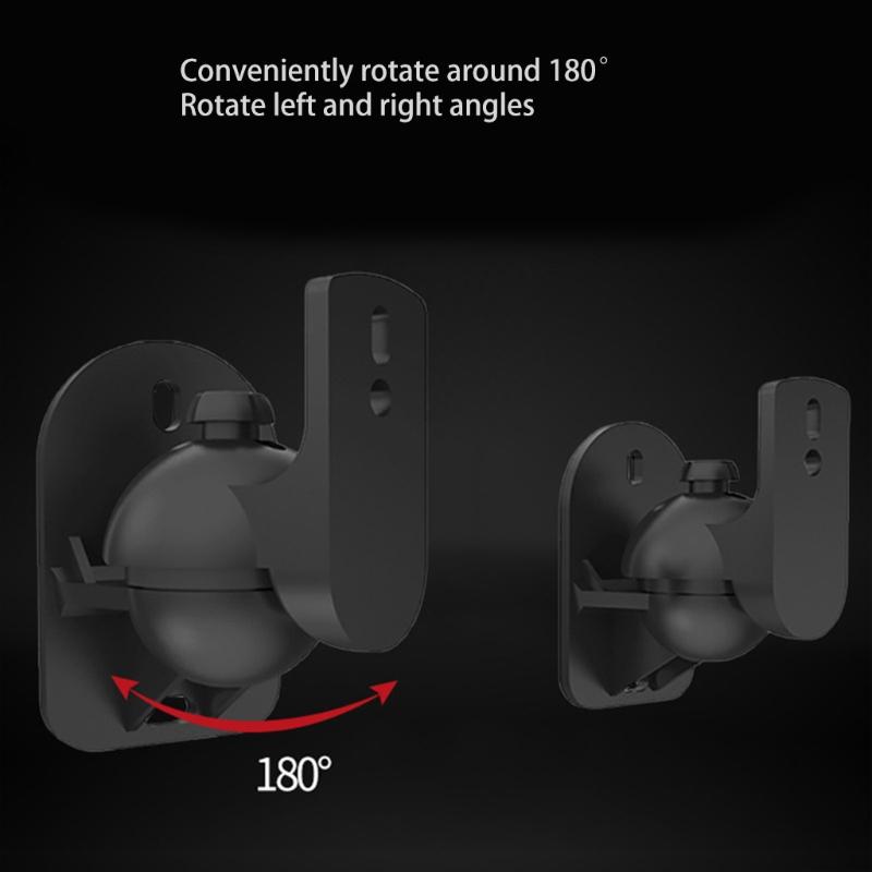 Universal Surround Small Satellite Ceiling Speaker Brackets 1Set Black Soundbar Wall mounting Brackets for Speakers