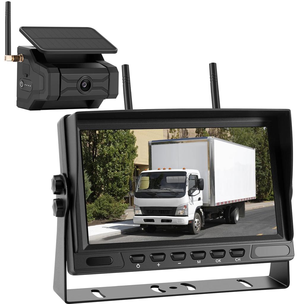 Hizenyo Backup Camera Monitor Wireless Rechargeable Backup IPS Backup 24V Powerful Digital Compatible with Recording No Wiring Required Installation