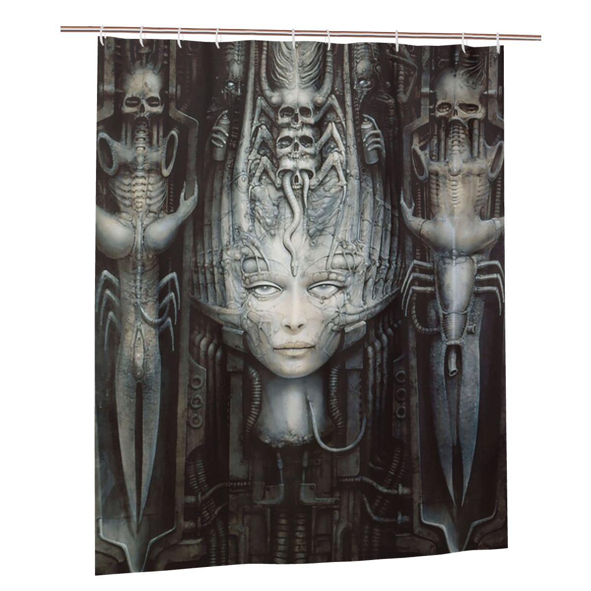 

Hr Giger - Li - Painting Shower Curtain Bathroom Polyester Waterproof Bath Curtains with Hooks 152x183 cm