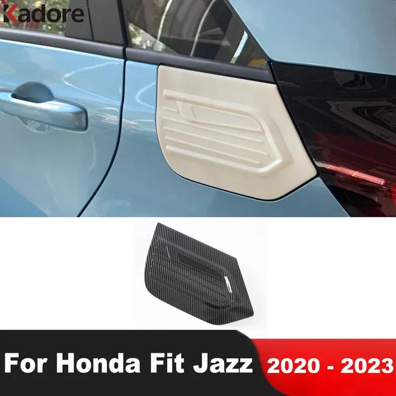 For Honda Fit Jazz Carbon Fiber Car Fuel Gas Tank Cover Trim Oil Filler Cap Overlay Accessories
