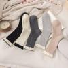 Women's Mid-Calf Lace Socks - Cute, Slouchy, Japanese School Style, Combed Cotton for Autumn/Winter.