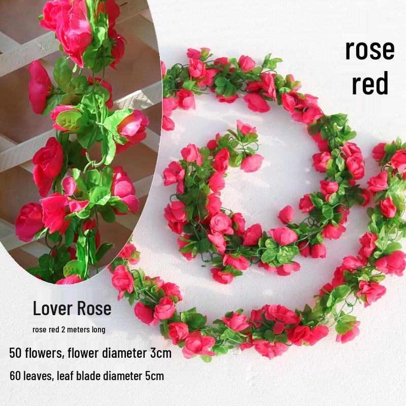 Artificial Rose Vine Hanging Decor for Walls and Ceilings
