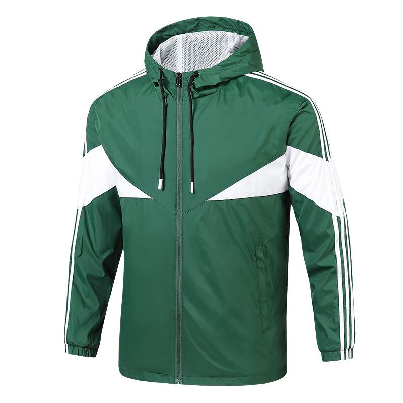 Frühling und Herbst Neue Übergröße Lässige Kapuzen-Partnerjacke Locker Sportlich Nylon Dünne Stehkragenjacke