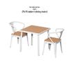 Minimalist Square Outdoor Table and Chairs - Anti-corrosion Plastic Wood for Garden, Balcony, Bar, and Cafe Leisure.
