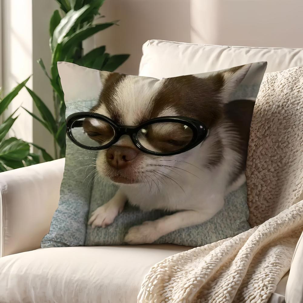 

Cute Chihuahua P-Puppy cushion cover For Pillow Printing Sofa Decoration Home Car Room Coffee Shop Office Nordic Simplicity 30cmx30cm