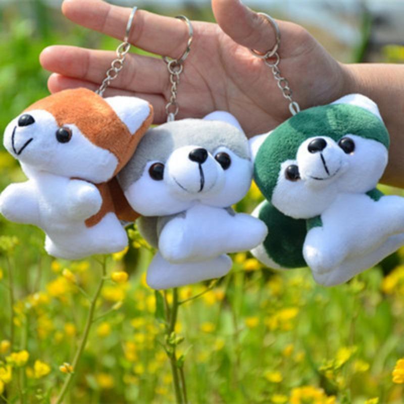 

Милая плюшевая подвеска в виде хаски, кукла, маленькая собачка, мини-кукла, брелок, сумка, подвесная кукла, женская 12-13Cm