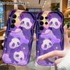 Phone Case: 2D Flat Samsung Galaxy A34 A35 S20 S22 S21 FE Plus Ultra Cover, Moon and Clouds Stacked Panda, Christmas and Halloween Gift