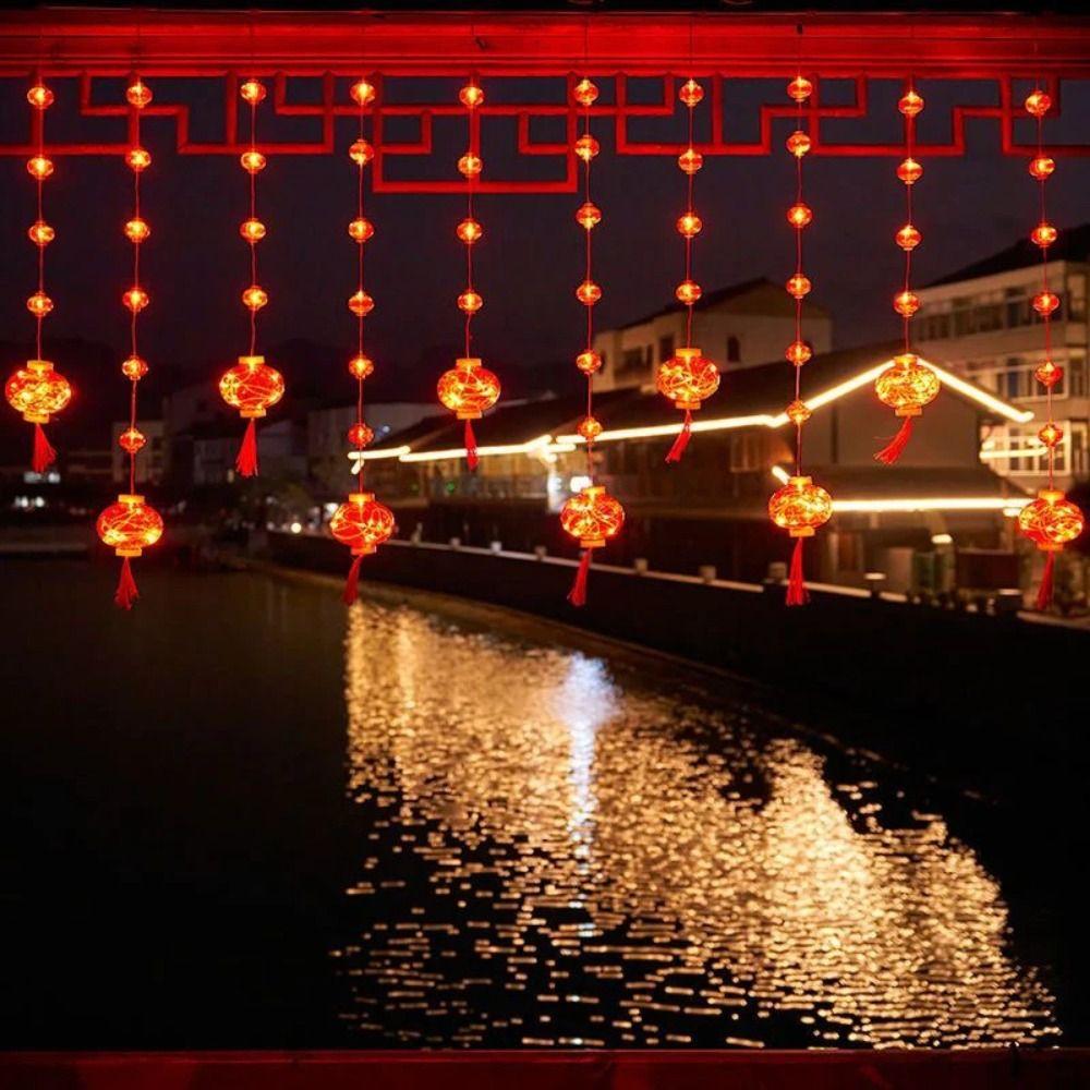 Čínský Nový rok Lucerna LED světla China Holiday Fairy Lights Čínský Nový rok Layout Lights