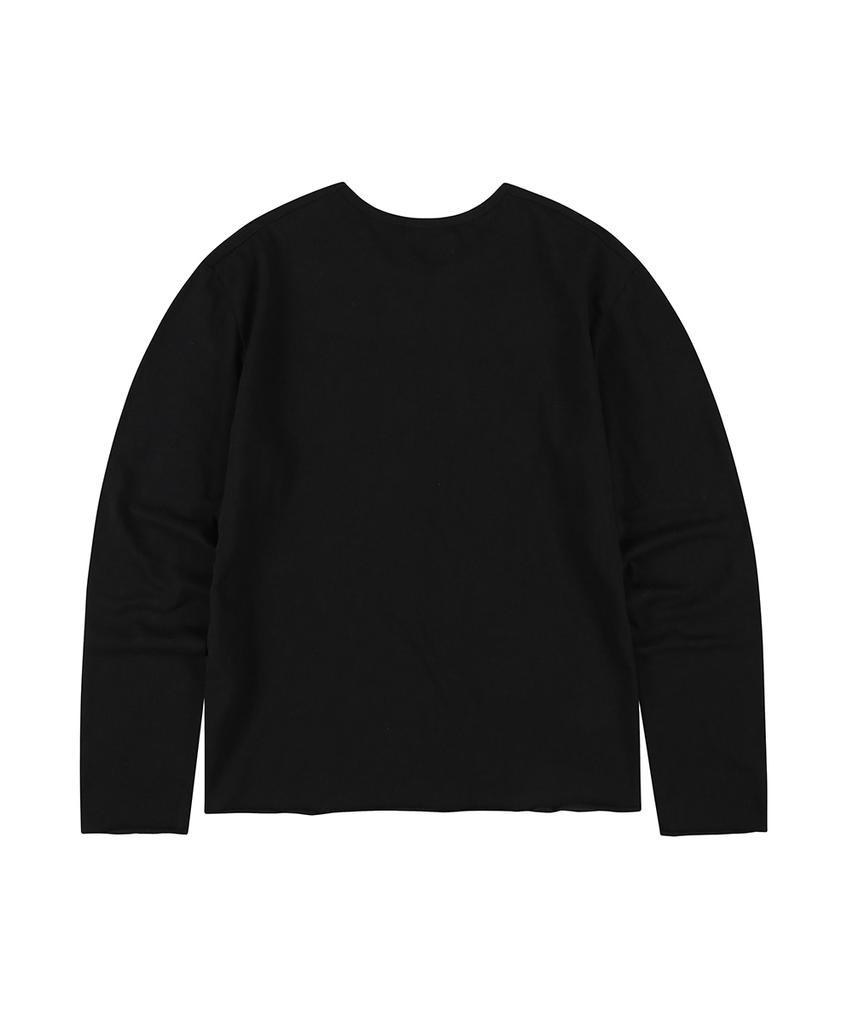 EEERRR Blank Er Cutting Slub Crop Long Sleeve (3 Colors)
