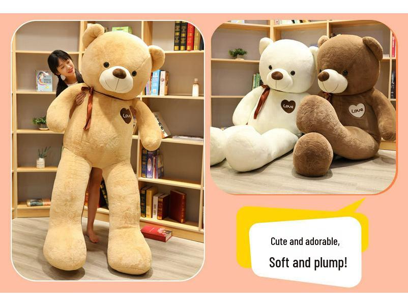 Teddybär Plüschtier - Große Stoff-Panda-Puppe, Umarmbares Geschenk für Freundin oder Kinder, Perfekt für Geburtstage