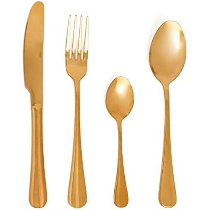 Couverts - QUID - Set de 24 - Acier inoxydable - Finition brillante - Or