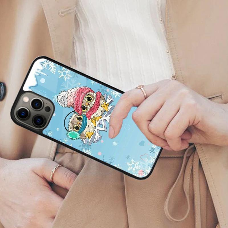 

Christmas Owl Funda Magnetic Phone Case For APPLE iPhone 17 Air 16 14 13 12 Pro Max 15 Plus Wireless Charge With MagSafe Cover iPhone 14