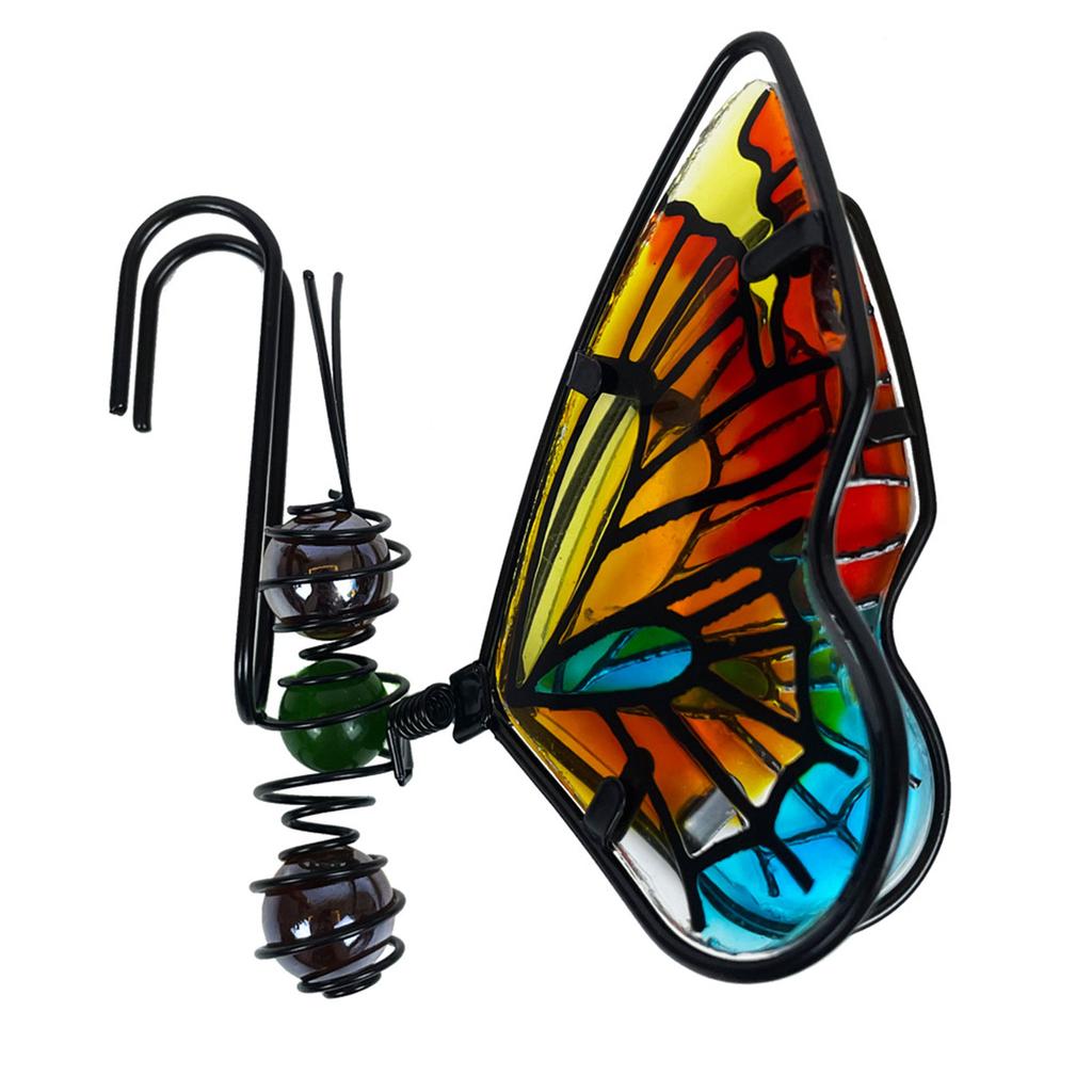 Metall Schmetterling Außendeko 3D Metall Bunte Hängende Schmetterlinge für Außen Innen Garten Hof Zaun Dekorationen