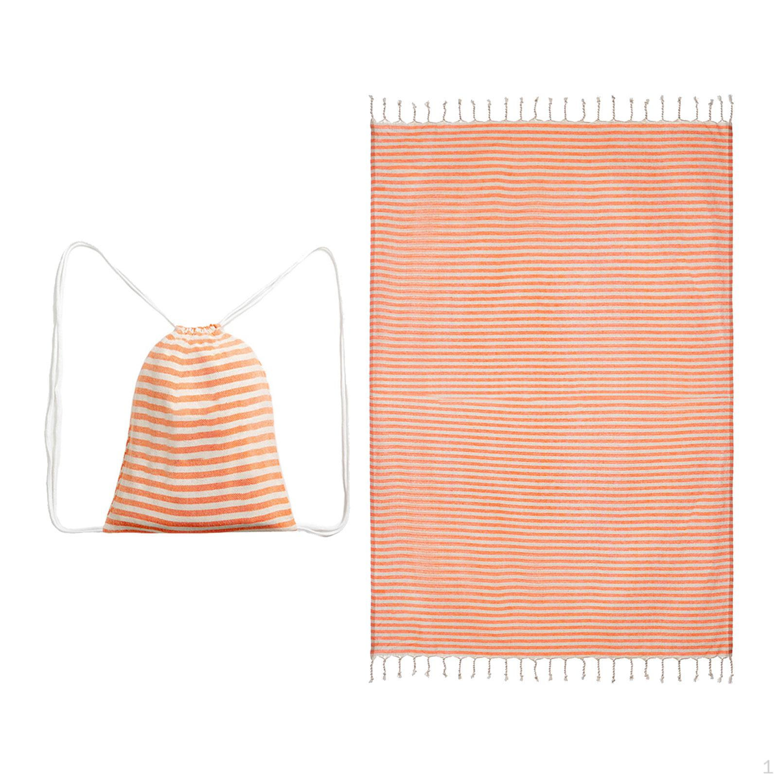 

Cotton Turkish Beach Towel Blanket Quick Dry Absorbent Camp Foldable Accessories Swim помаранчевий