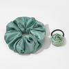 2Pcs Retro Flower Hair Rope Satin Rose Hair Band Summer New Temperament Headband Sweet Elastic Hair Bands Ponytail Holder Women