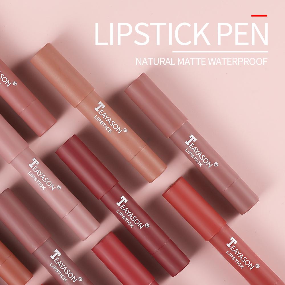 Matte Color Moisturizing Lip Gloss - Easy-Apply Rotating Lipstick Pen